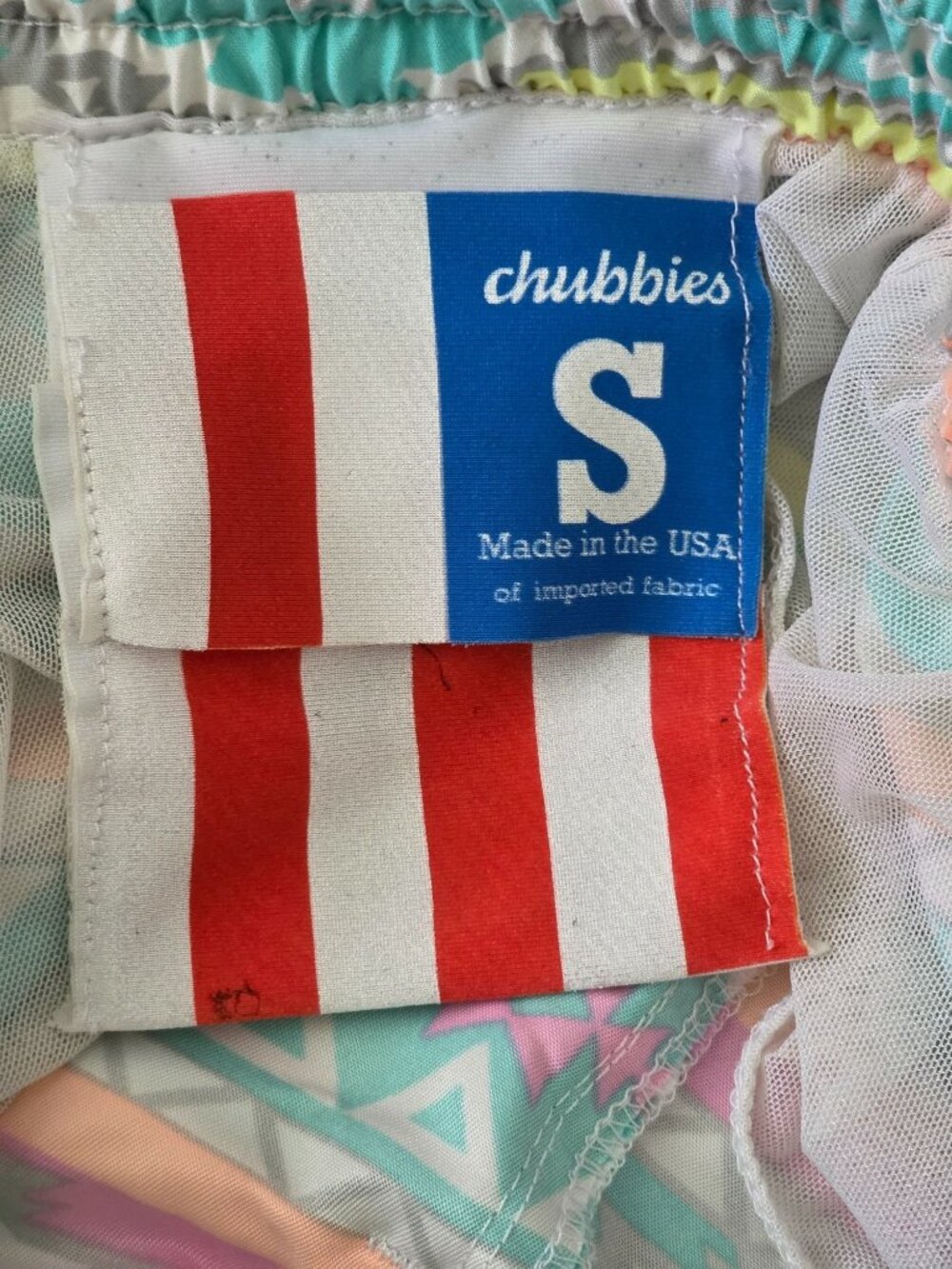 Chubbies THE EN FUEGO Southwestern Geometric Print 4" Swim Trunks Men's SM - USA - Picture 8 of 11